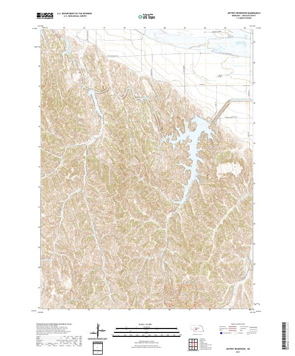 USGS Topographic Map – Jeffrey Reservoir