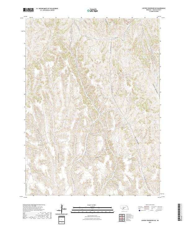 USGS Topographic Map – Jeffrey Reservoir SW