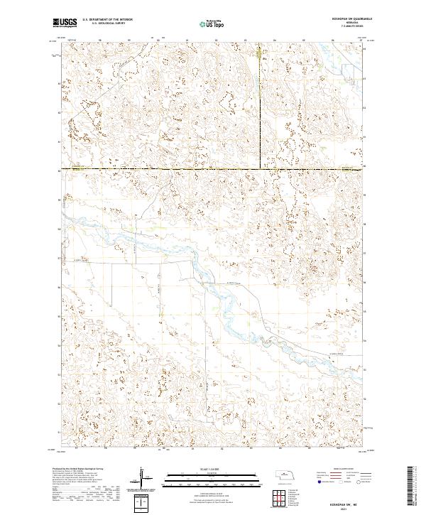 2021 Map of Koshopah SW, 2021 Print