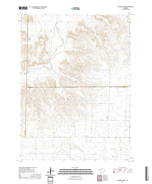 USGS Topographic Map – Lawrence Fork