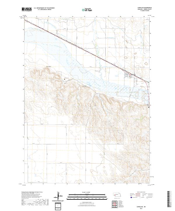 USGS Topographic Map – Lewellen