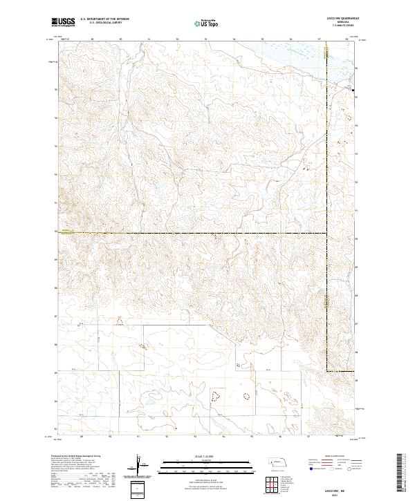 2021 Map of Lisco NW, 2021 Print