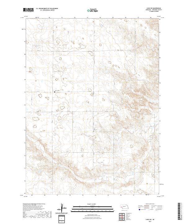 2021 Map of Lisco SW, 2021 Print