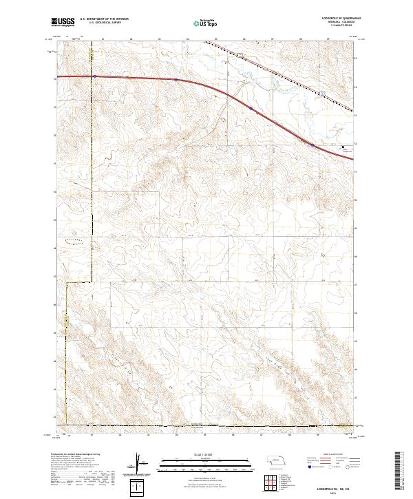 2021 Map of Lodgepole SE, 2021 Print