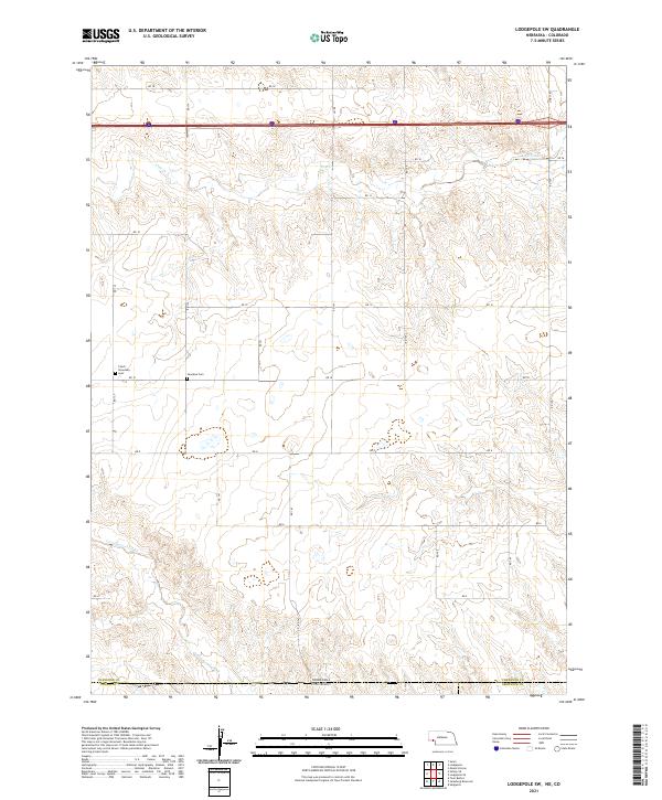 2021 Map of Lodgepole SW, 2021 Print