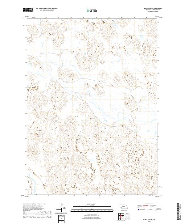 2021 Map of Long Lake SW, 2021 Print