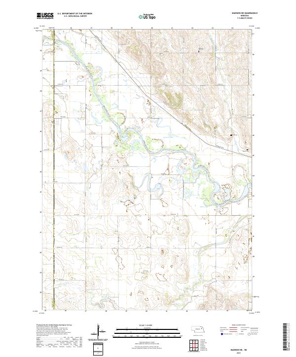 USGS Topographic Map – Madison NE
