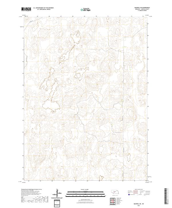 2021 Map of Maxwell NE, 2021 Print