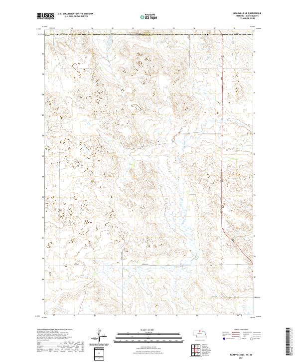 2021 Map of Meadville NE, 2021 Print