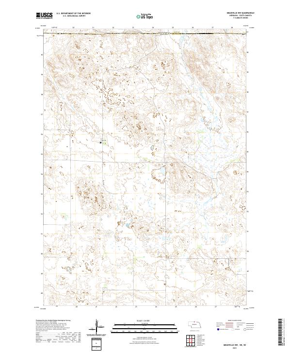 2021 Map of Meadville NW, 2021 Print