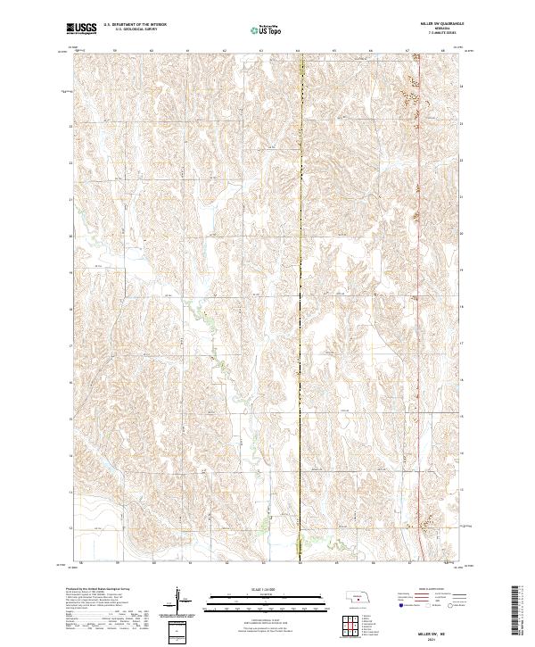 USGS Topographic Map – Miller SW