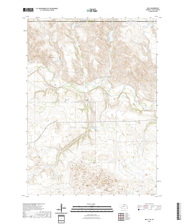 USGS Topographic Map – Mills