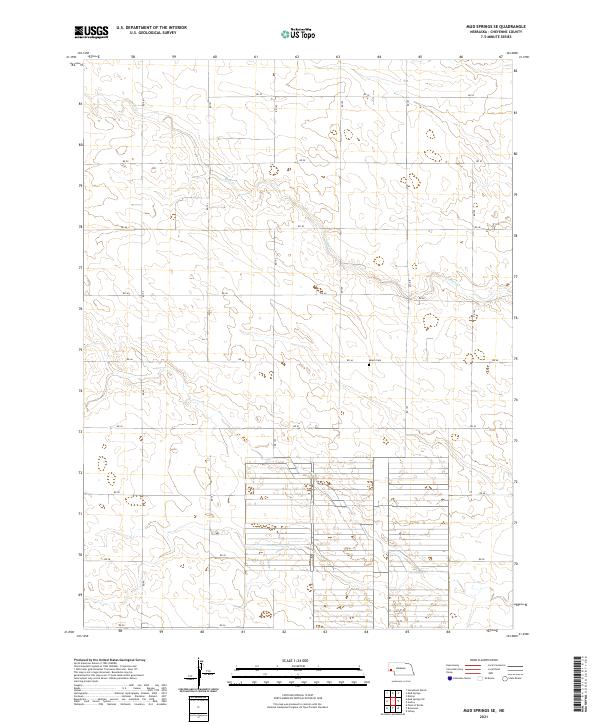 2021 Map of Mud Springs SE, 2021 Print