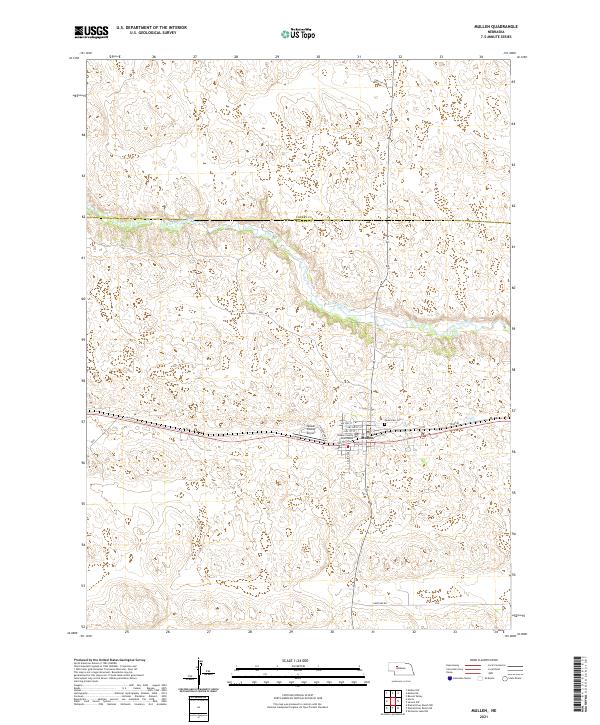 USGS Topographic Map – Mullen