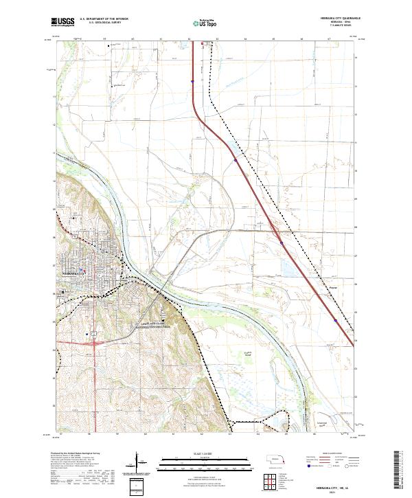 USGS Topographic Map – Nebraska City