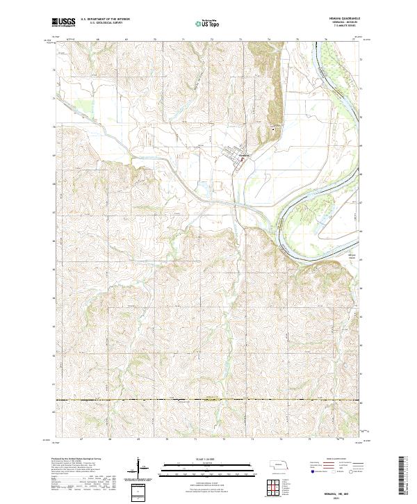 USGS Topographic Map – Nemaha