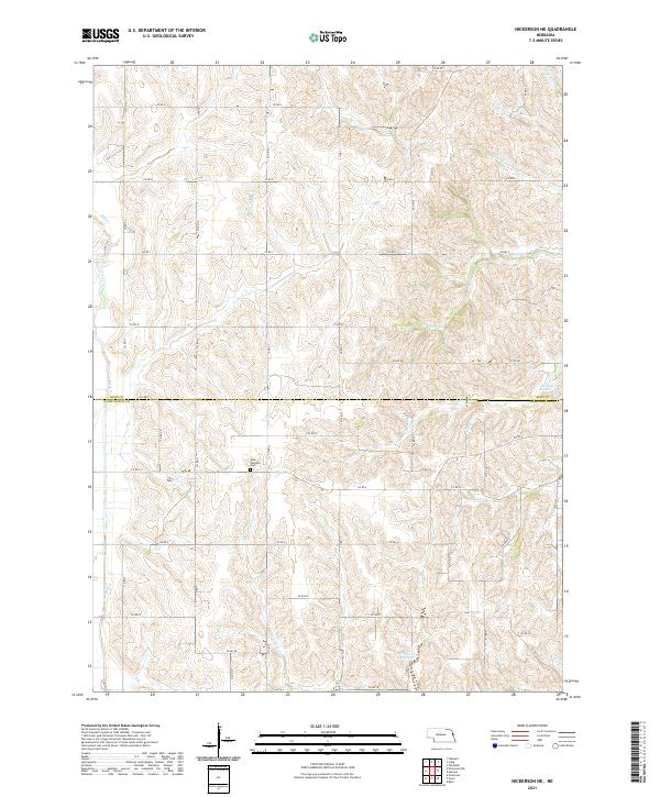 USGS Topographic Map – Nickerson NE