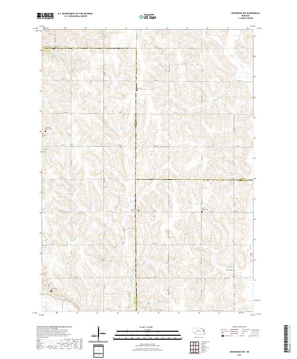 USGS Topographic Map – Nickerson NW