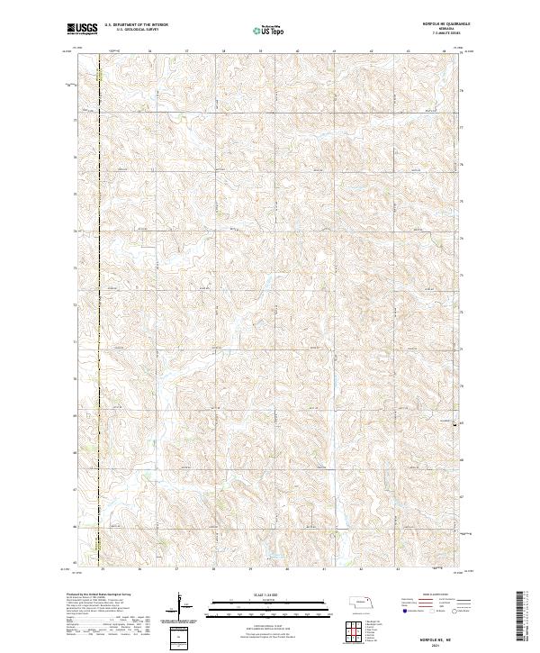 USGS Topographic Map – Norfolk NE
