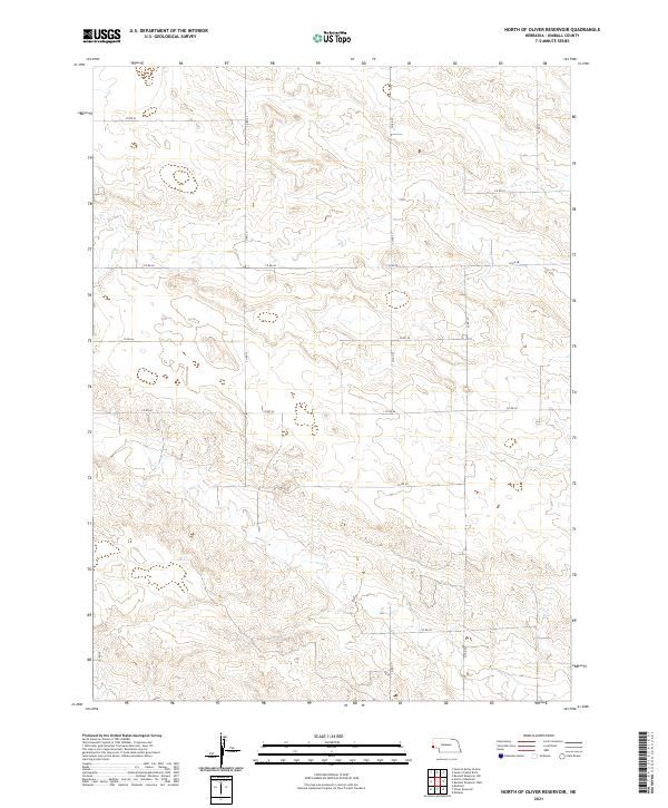 USGS Topographic Map – North of Oliver Reservoir