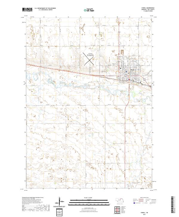 2021 Map of O'Neill, 2021 Print