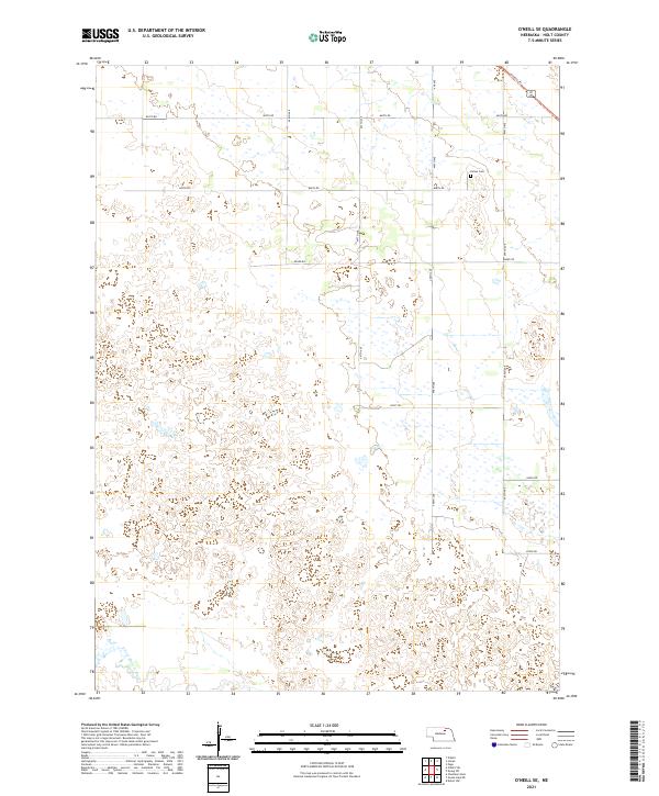 2021 Map of O'Neill SE, 2021 Print