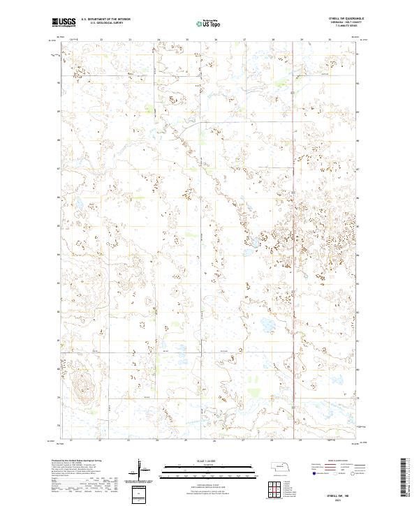 2021 Map of O'Neill SW, 2021 Print