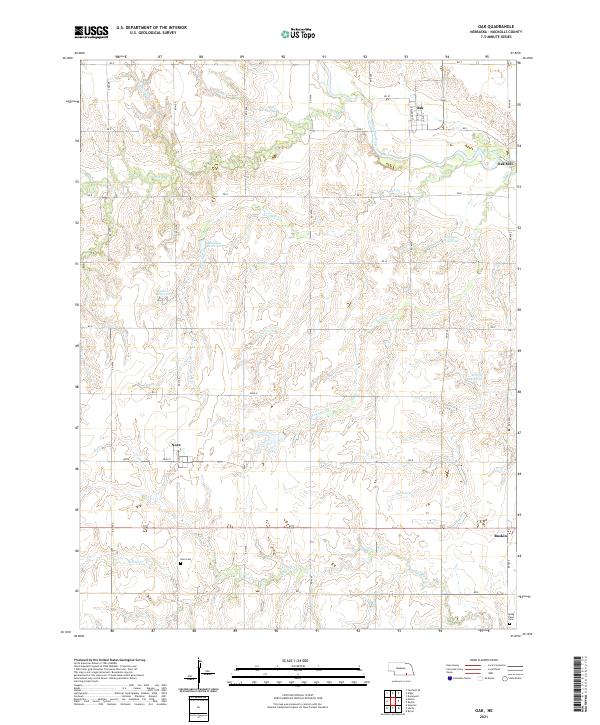 USGS Topographic Map – Oak