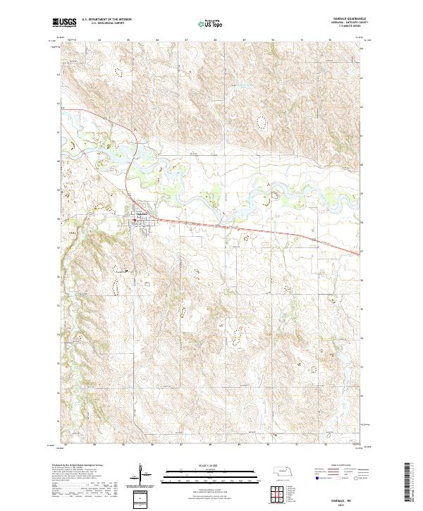 USGS Topographic Map – Oakdale