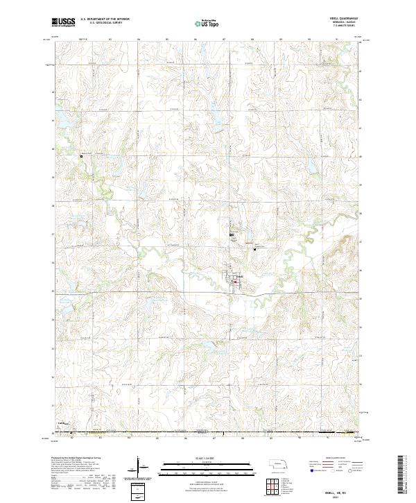 USGS Topographic Map – Odell