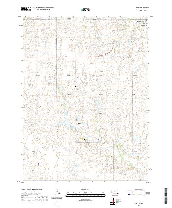 USGS Topographic Map – Odell NE