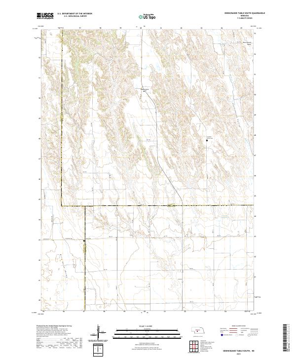 USGS Topographic Map – Odencranze Table South