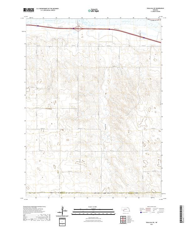 USGS Topographic Map – Ogallala SE