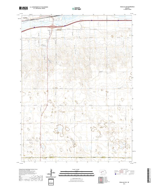 USGS Topographic Map – Ogallala SW