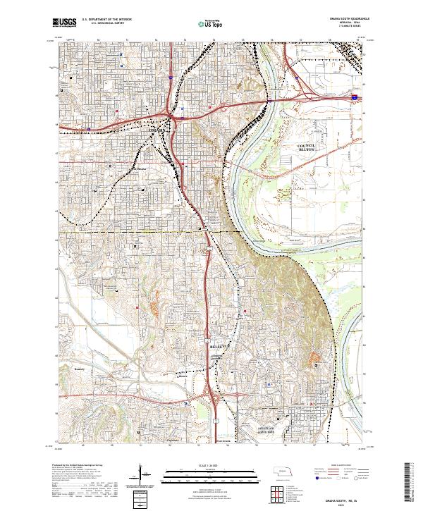 USGS Topographic Map – Omaha South