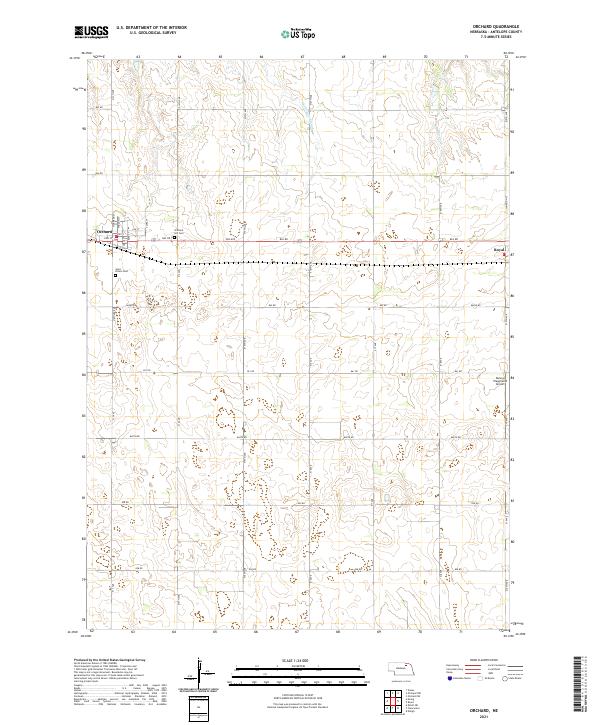 USGS Topographic Map – Orchard