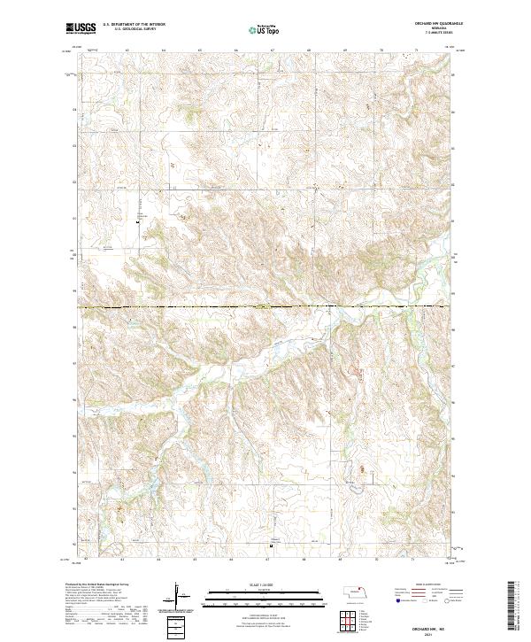 USGS Topographic Map – Orchard NW