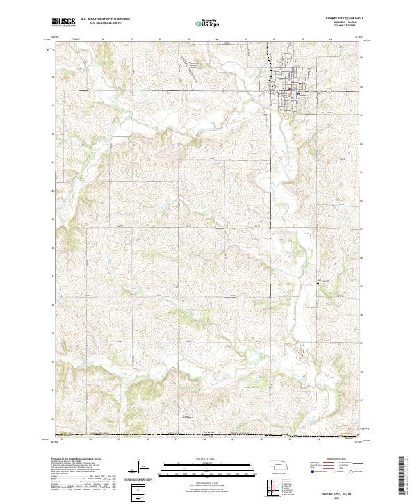 USGS Topographic Map – Pawnee City