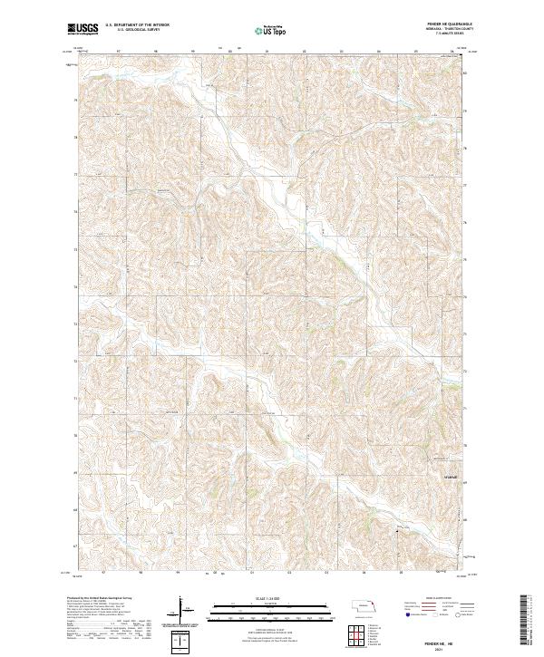 USGS Topographic Map – Pender NE