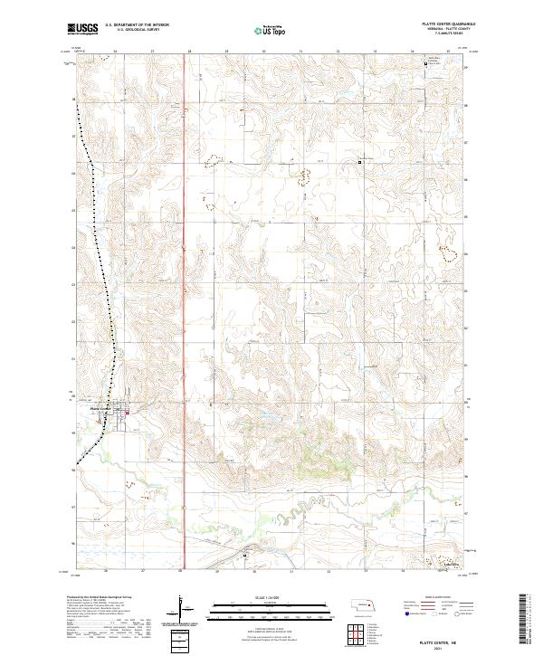 USGS Topographic Map – Platte Center