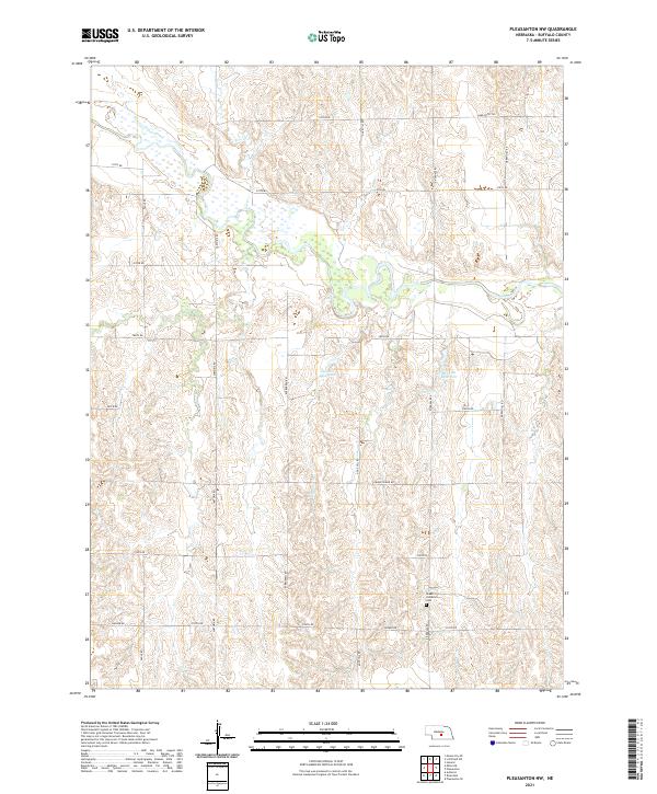 USGS Topographic Map – Pleasanton NW