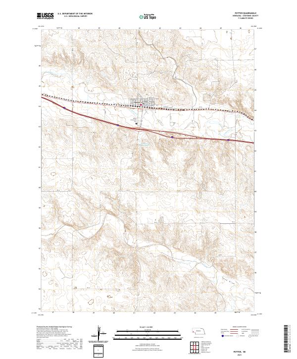 USGS Topographic Map – Potter