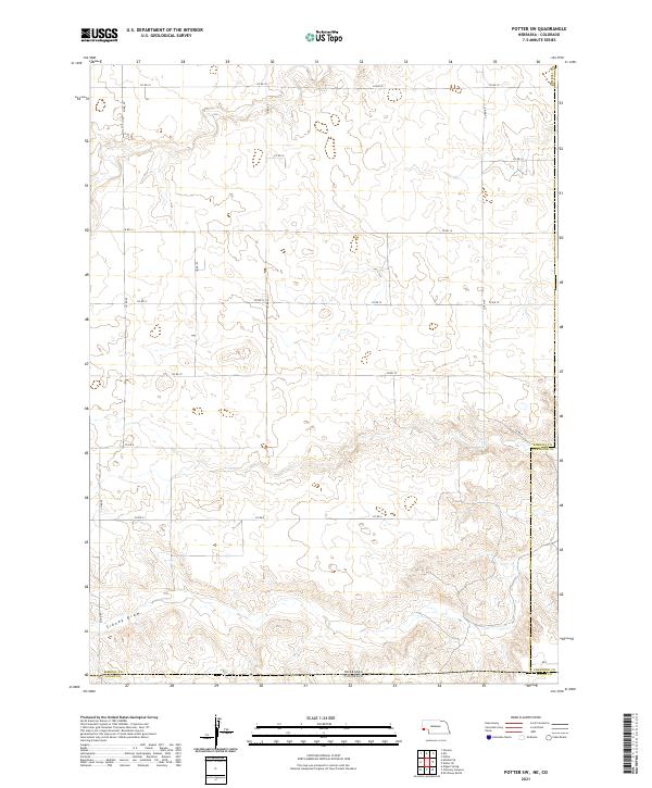 2021 Map of Potter SW, 2021 Print
