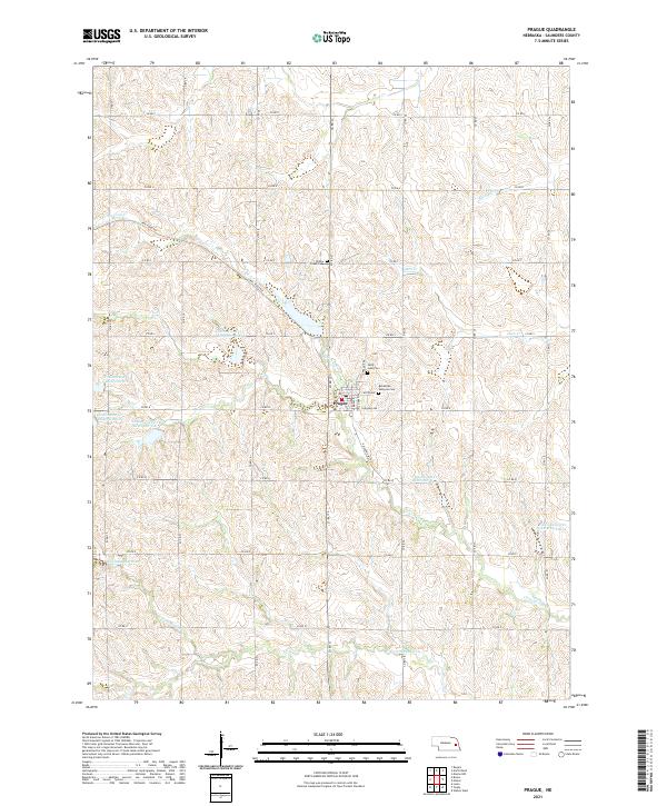 USGS Topographic Map – Prague