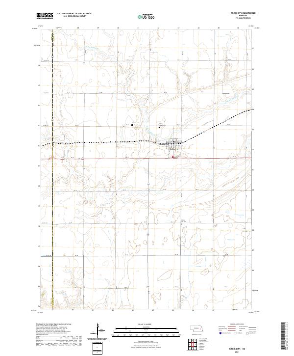 USGS Topographic Map – Rising City