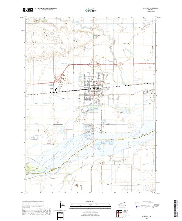 USGS Topographic Map – Schuyler