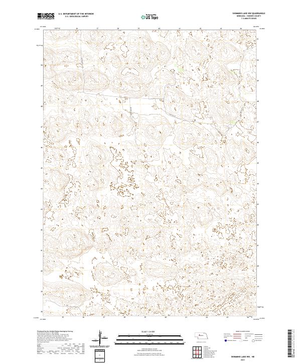 2021 Map of Shimmins Lake NW, 2021 Print