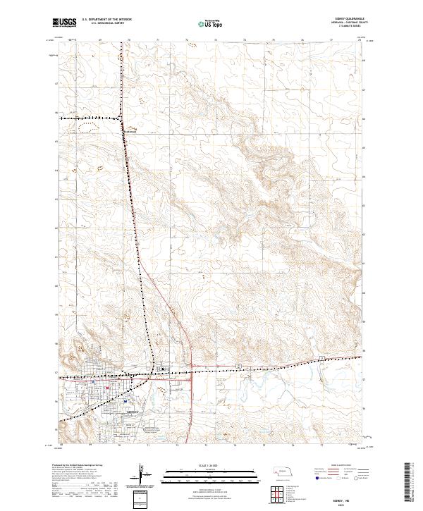 USGS Topographic Map – Sidney