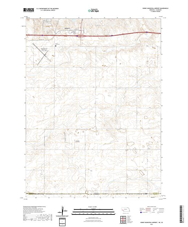 USGS Topographic Map – Sidney Municipal Airport