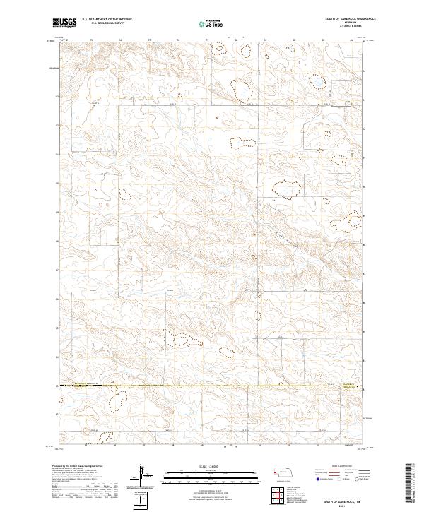 USGS Topographic Map – South of Gabe Rock